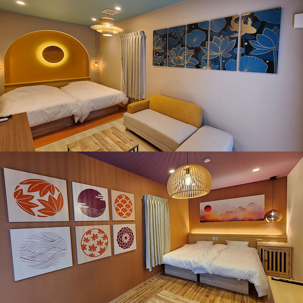 客室｜B棟（夏）、D棟（秋）